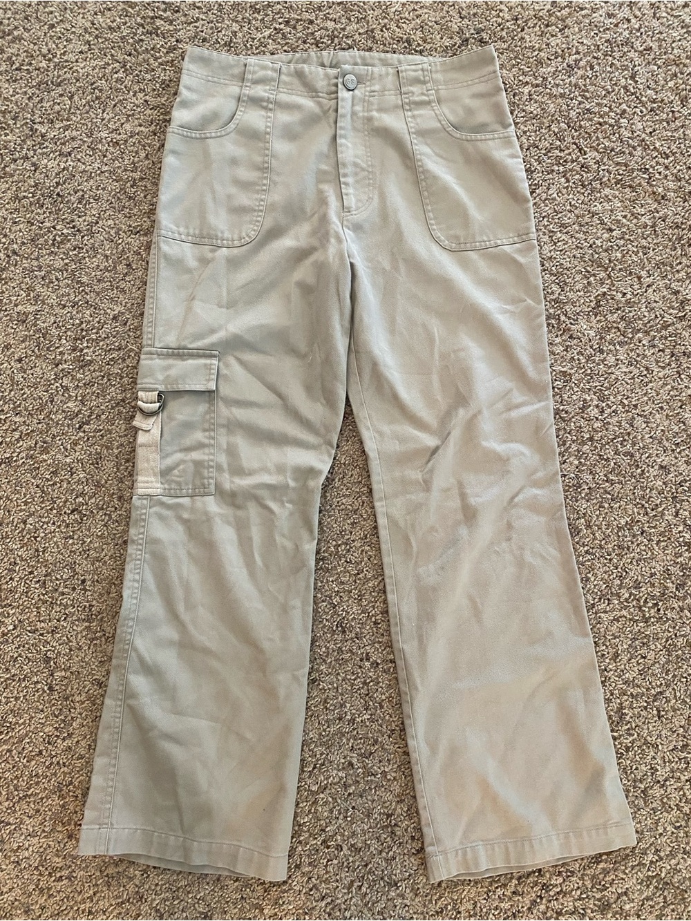 Official Girl Scouts uniform bottoms khaki cargo pants Juniors Cadettes size 14